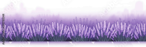 Soft lavender field with a subtle ombre effect in the background
