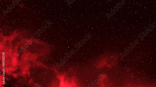 Red galaxy space background. Starry night sky. Photo can be used for the concept of Christmas, New Year, Valentines and all celebrations backgrounds.