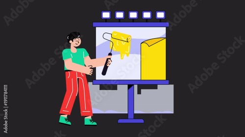 Applying Poster On Billboard  Alpha channel Animation