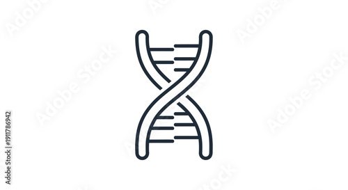 DNA Double Helix Structure Icon.