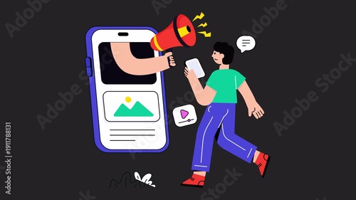 Social Media Marketing  Alpha channel Animation