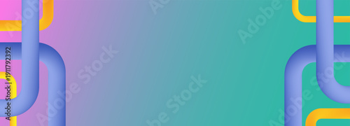 Modern Abstract Design Background Featuring Fluid Pipe Shapes and Smooth Gradient Colors