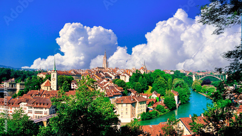 ベルンの美しい旧市街の景観