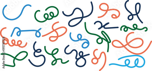 Vibrant abstract gradient line art colorful swirling patterns