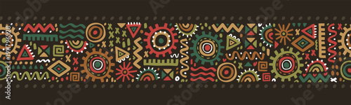 Hand drawn  abstract seamless pattern, ethnic background, simple style - great for textiles, banners, wallpapers, wrapping - vector design