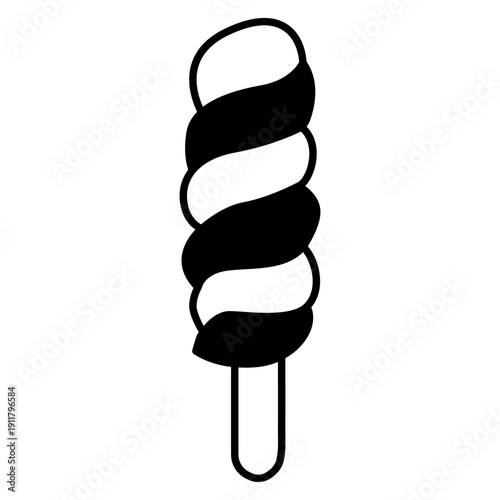 Ice cream vector icons. Waffle cone illustration sign. Ice lolly symbol. Frozen juice logo.