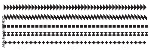 Decorative Horizontal Divider Lines and Borders . Ornamental divider lines, geometric borders and decorative separators isolated on white background for design projects, web and print use.
