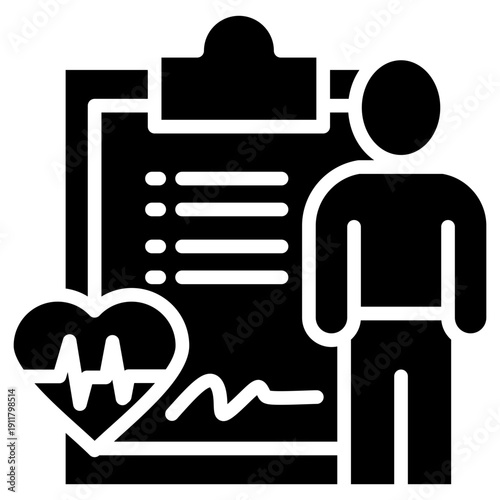 Health Screening glyph icon