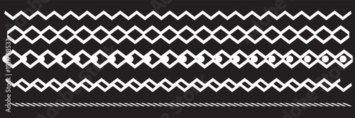 Decorative Horizontal Divider Lines and Borders . Ornamental divider lines, geometric borders and decorative separators isolated on white background for design projects, web and print use.
