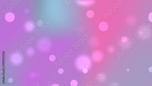 Vibrant bokeh lights dancing across a pastel gradient background from a top viewpoint