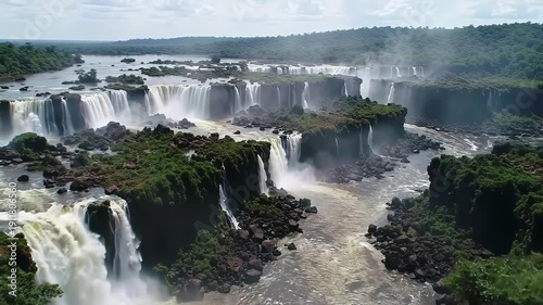 Iguazu Falls Waterfall Landscape Nature.