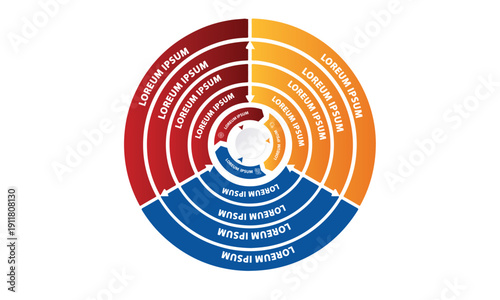 Collection of vector circle chart infographic templates for presentations, advertising, layouts, annual reports. 3 options, steps, parts	