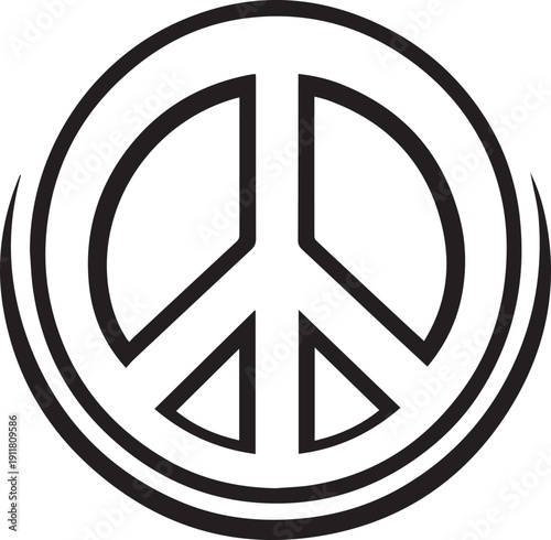 A powerful emblem of peace, simplicity, and global unity. The iconic peace symbol represents hope, harmony, and a vision of a world without conflict. 