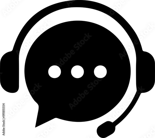 Modern customer service representative wearing headset