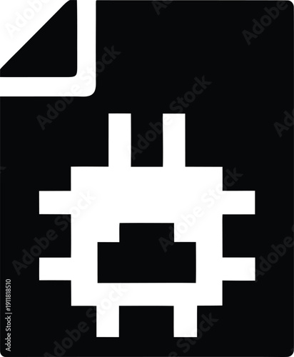 robots txt icon silhouette vector illustration on transparent background