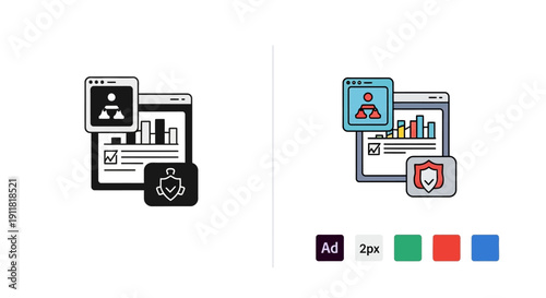Data security analysis and protection concept illustration