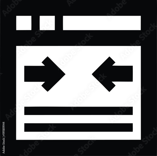 open graph preview silhouette vector illustration on transparent background