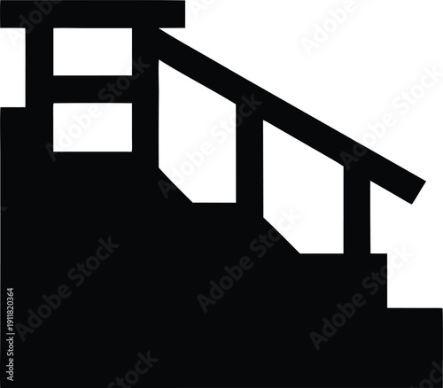 funicular silhouette line art vector illustration on transparent background