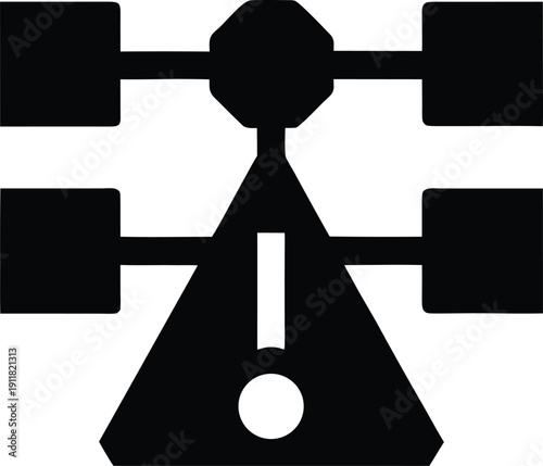 content warning label silhouette vector illustration on transparent background