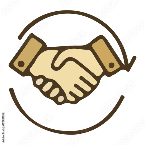 Business handshake agreement vector icon