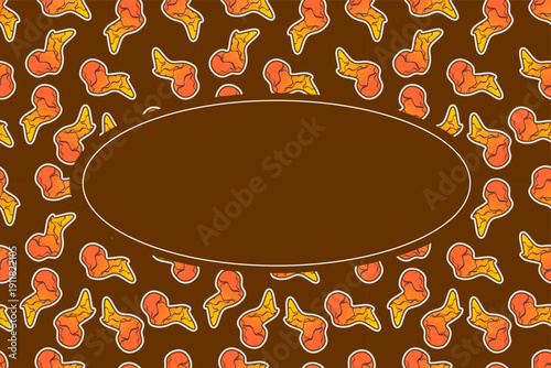 fried, chicken, leg, wing, pattern, background, seamless, repeat, fast food, crispy, snack, vector, frame, border, illustration, oval, delicious, bone, wallpaper, menu, tasty, texture, cartoon, eatery