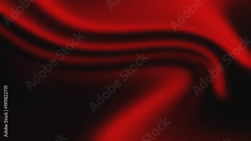 Quadro em tela Abstract dark red liquid wave background with grainy texture.