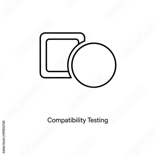 Software Compatibility Testing Process Concept on White Background