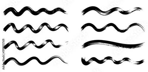 set of eight handmade strokes