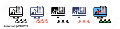 Web Based Learning multiple icon