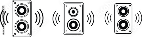 Speaker with sound waves symbol audio