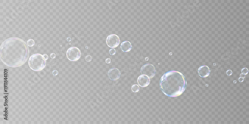 Light Air Bubble Cluster Isolated Transparent PNG.