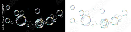 Fresh Clean Bubble Elements for Beverage or Underwater PNG.