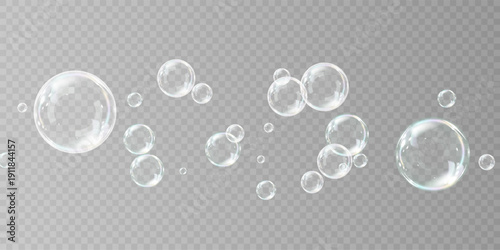 Light Air Bubble Cluster Isolated Transparent PNG.