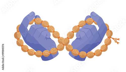 Professional Mindfulness Training: Conceptual illustration of focused concentration and stress relief using rhythmic repetition