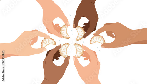 Celebrating Diversity and Teamwork with Shared Festive Treats in a Multicultural Corporate Setting