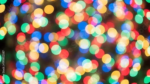 Multicolored bokeh lights on dark background colorful lights blurry