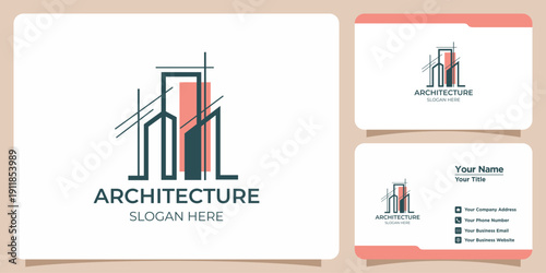 Abstract Modern Building Architecture Logo Vector Design Set