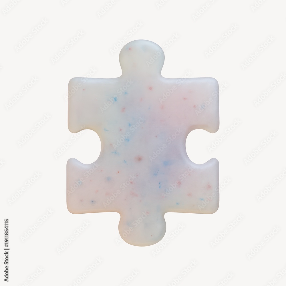 Fototapeta premium Colorful puzzle piece illustration