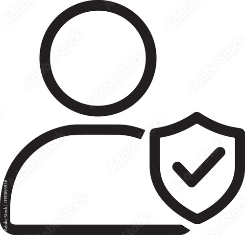 User profile in focus target icon for professional human resource recruitment and secure talent