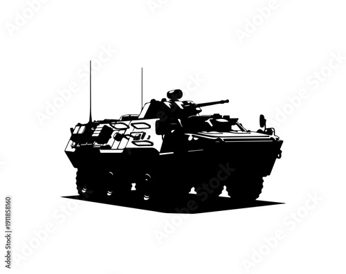 Military Armored Personnel Carrier Illustration