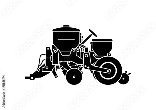 Precision Planter Agricultural Machine Illustration