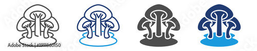fungi icon sheet multiple style