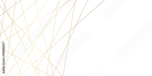 Abstract beautiful perfect random lines background. abstract golden lines with white background creative geometric triangle shape. perfect random abstract line background. Vector Random chaotic.