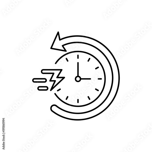 Page Load Speed Performance Icon on White