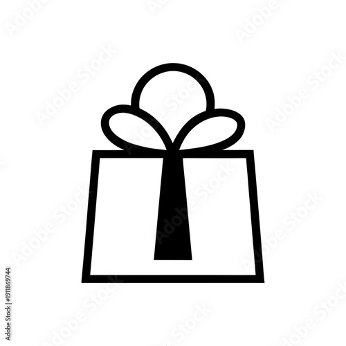 Minimalist gift box with a stylized flower topper design