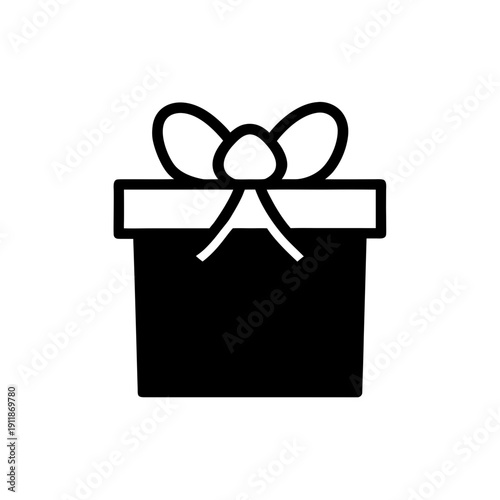 Elegant gift box with decorative bow ribbon on top