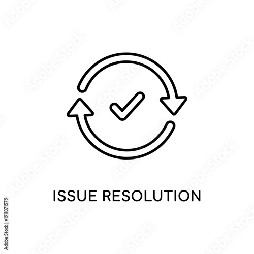 Issue Resolution Concept Icon on White Background