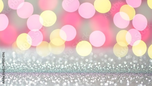 Colorful bokeh lights on glittery surface colorful lights sparkle pink
