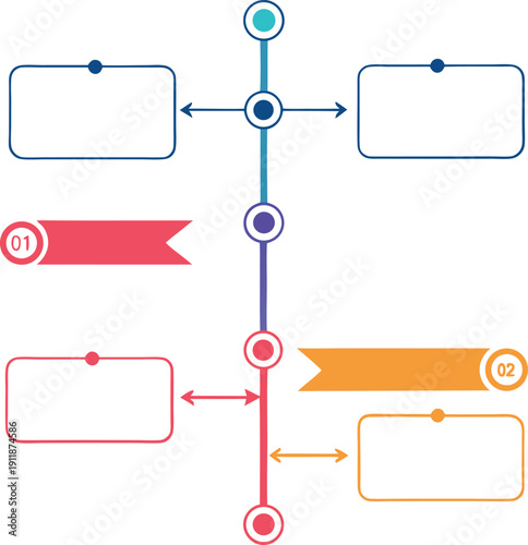Creative timeline infographic layout on checkerboard background