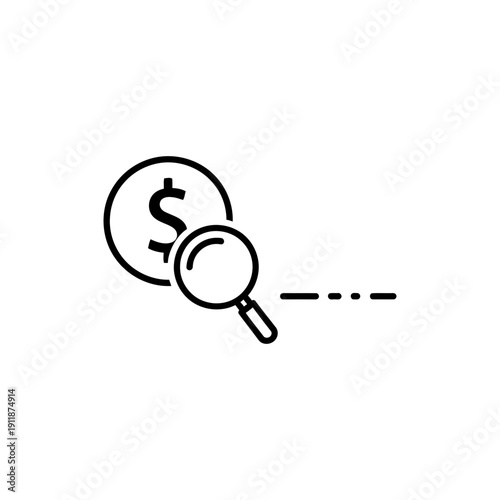Price Estimate Icon on White Background for Financial Calculations